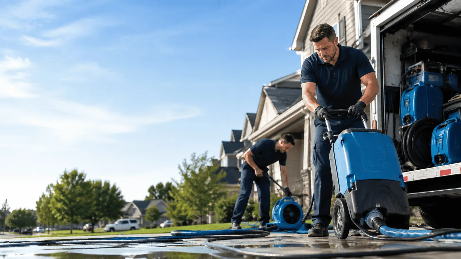 Dehumidification being performed in Port Jefferson, NY